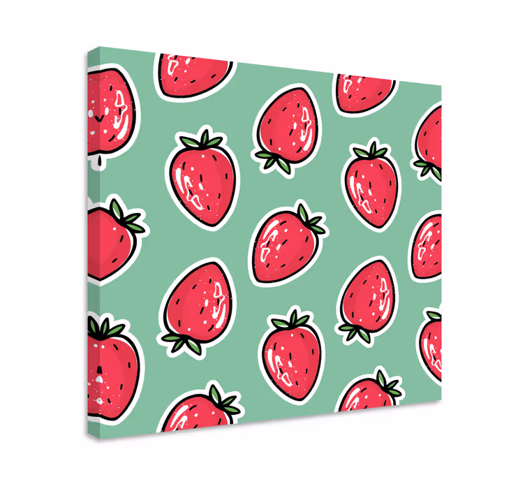 Strawberry repetition slikarska platna s sadjem - TenStickers