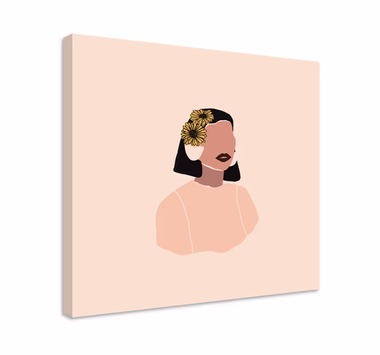 Elegant woman portrait kompozicija ljudi na platnu - TenStickers