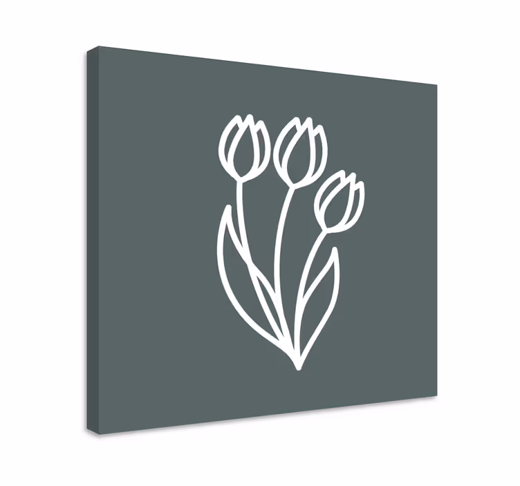Stylized tulip arrangement slikarsko platno z rožami - TenStickers