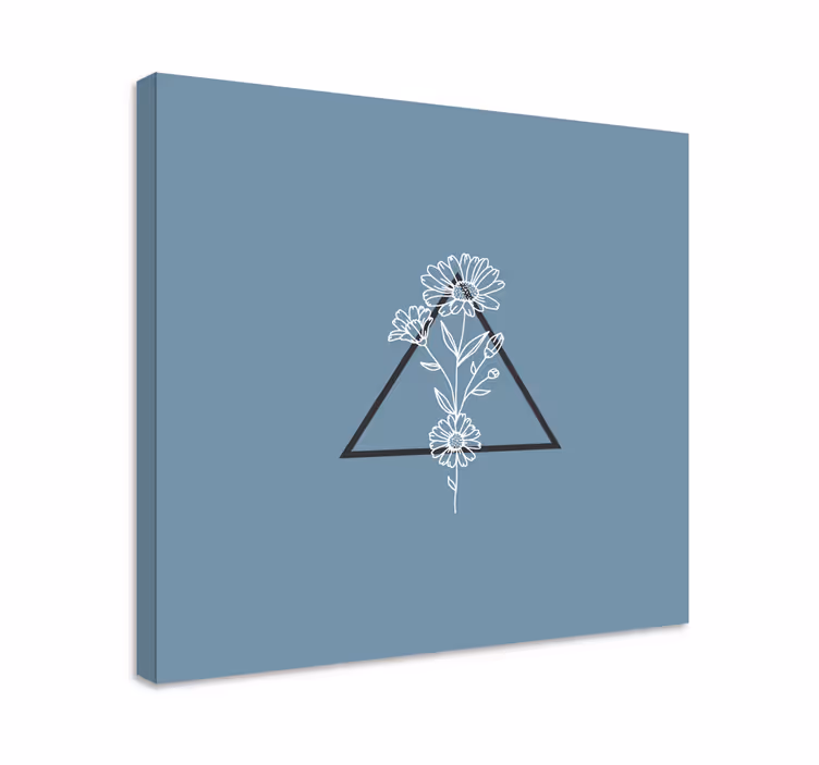 Floral triangle design slikarsko platno z rožami - TenStickers
