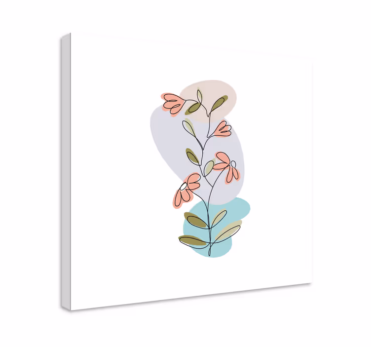 Botanical floral composition slikarsko platno z rožami - TenStickers