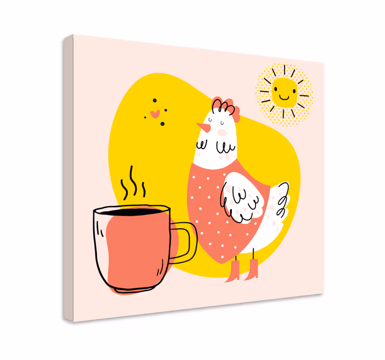 Cheerful chicken morning slike z motivi živali - TenStickers