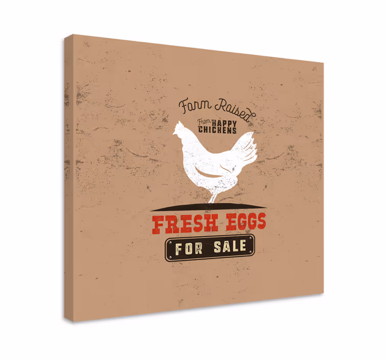 Farm fresh eggs platna s črkami in abecedo - TenStickers