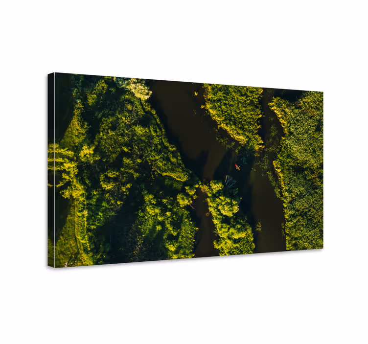 Tranquil river scenery platno slika zemljevidov - TenStickers