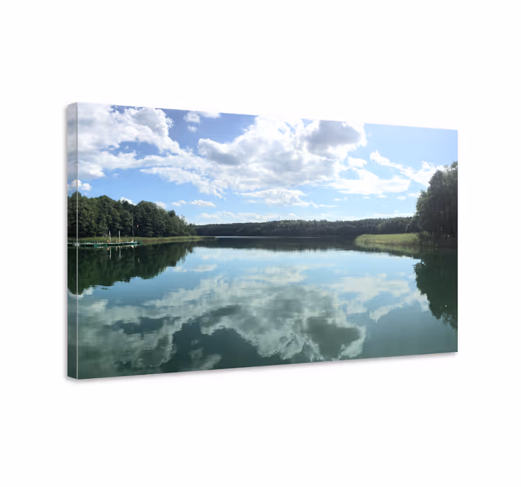 Reflective lake view platno slika zemljevidov - TenStickers