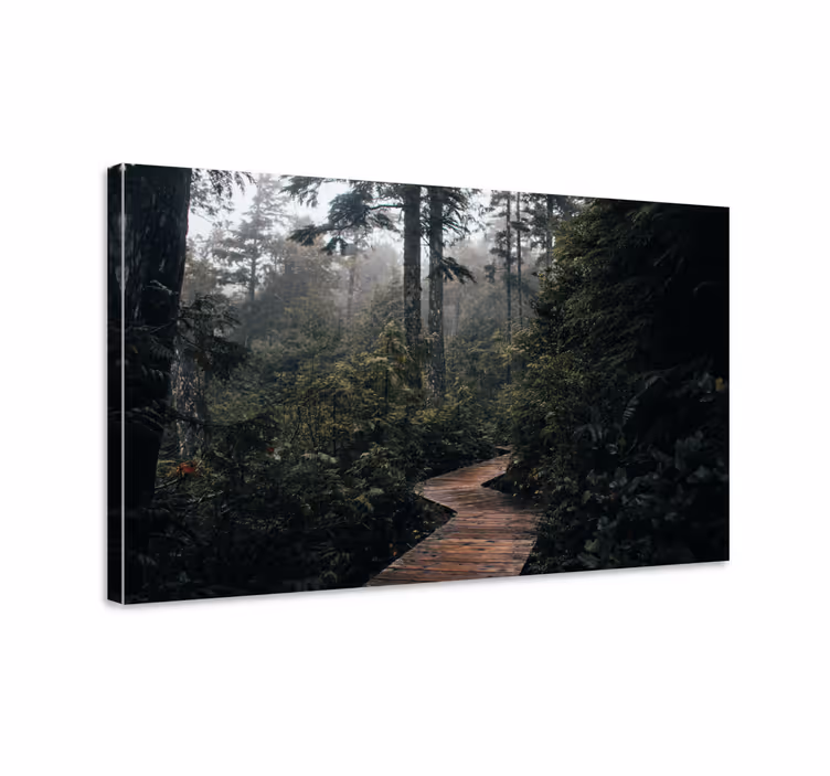 Wooden pathway journey platno slika zemljevidov - TenStickers