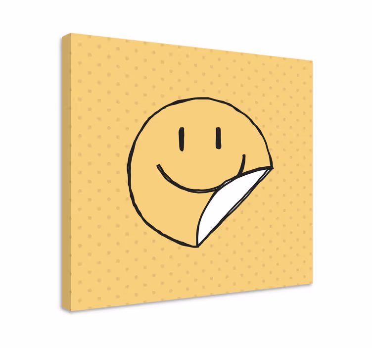 Smiley face emoticon platna s črkami in abecedo - TenStickers