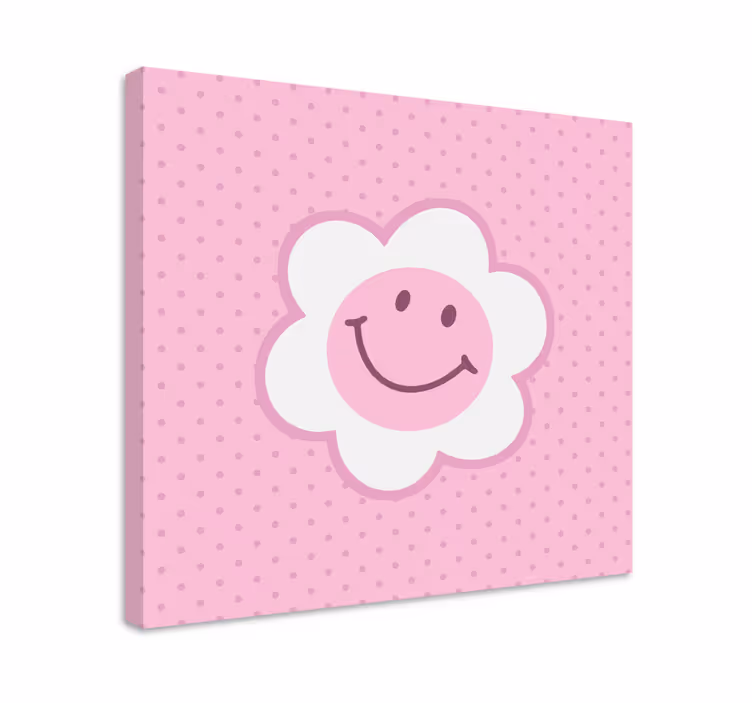 Smiling flower face platno slikanje jelena - TenStickers