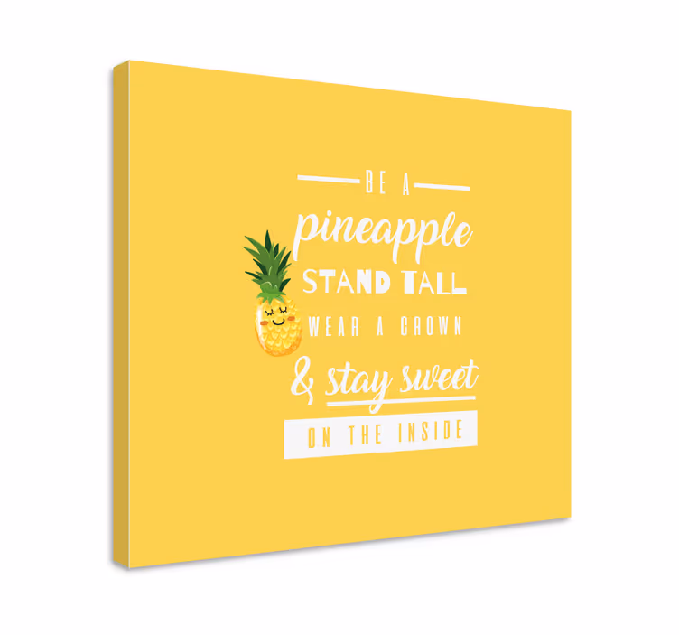 Smešen citat z ananasom citatna platna - TenStickers