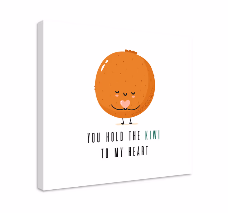 Cute kiwi character slikarska platna s sadjem - TenStickers