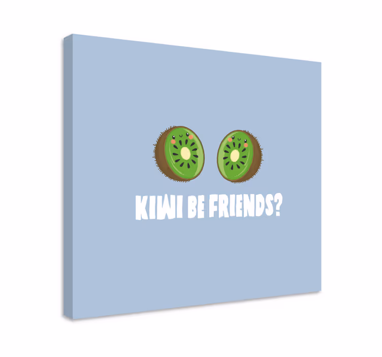 Kiwi slice friendship slikarska platna s sadjem - TenStickers