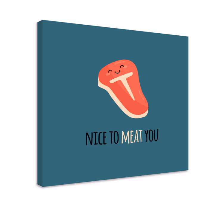 Happy steak smile slikarska platna s sadjem - TenStickers