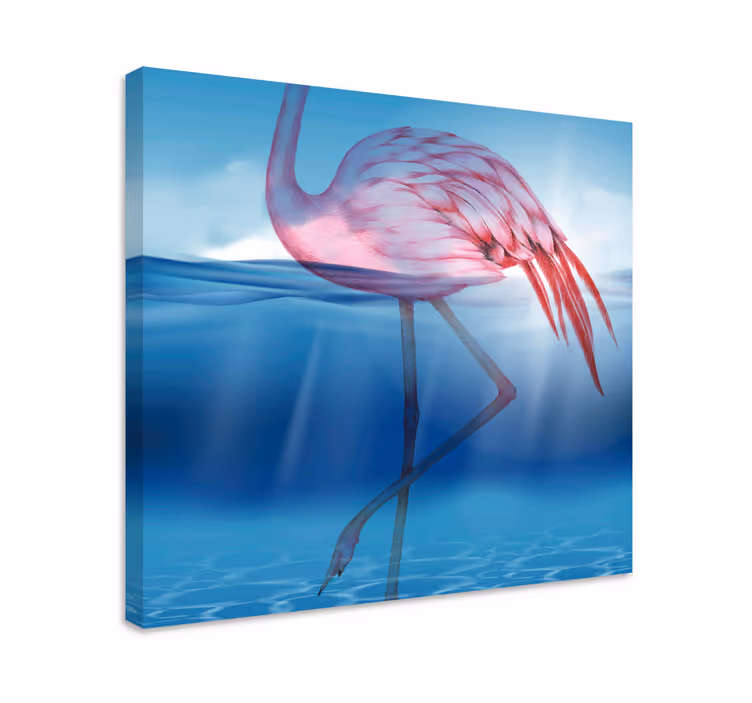 Elegant flamingo pose ptica na platnu - TenStickers