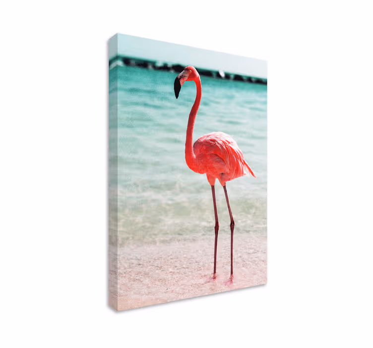 Elegant flamingo stance ptica na platnu - TenStickers