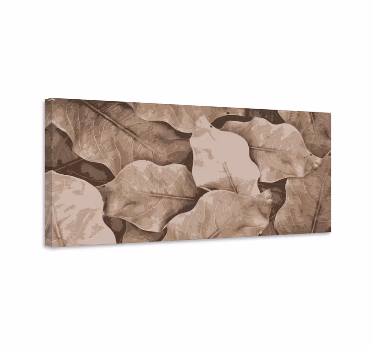 Layered botanical leaves slikarsko platno z rastlinami - TenStickers