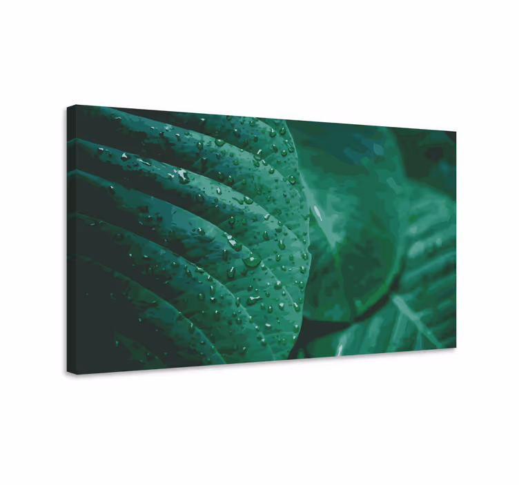 Vibrant green foliage slikarsko platno z rastlinami - TenStickers