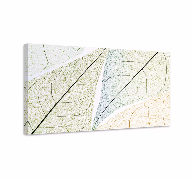 Detailed leaf motifs slikarsko platno z rastlinami - TenStickers