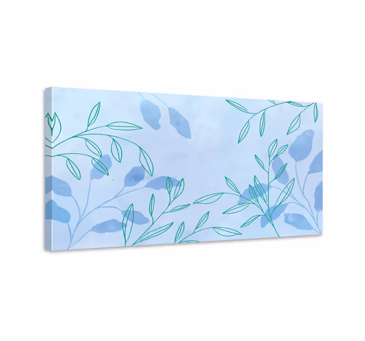 Delicate leaf patterns slikarsko platno z rastlinami - TenStickers