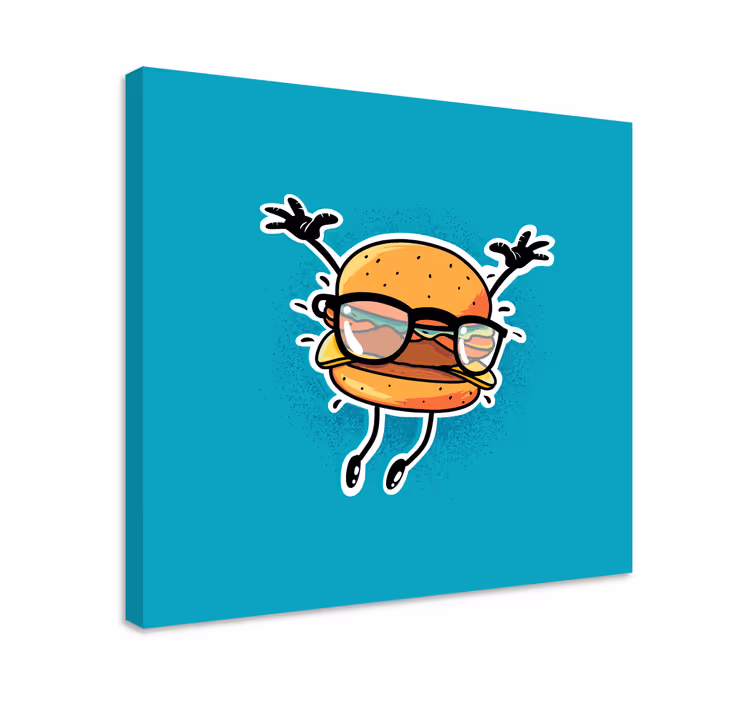 Sirast burger grafiti risanka moderno platno - TenStickers