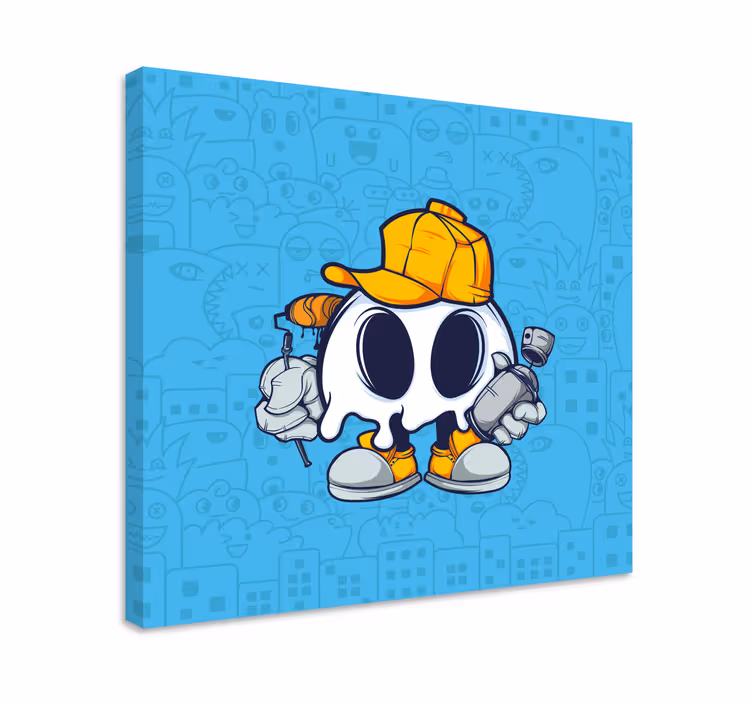 Cute ghost artist platno slikanje z risbami - TenStickers