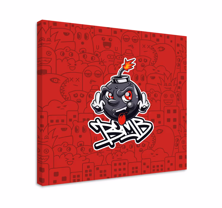 Swag baby bomb grafiti risanka moderno platno - TenStickers