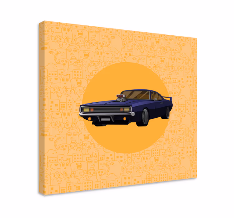 Classic muscle car tisk na platnu video iger - TenStickers