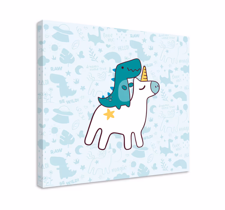 Samorog dinozaver risba moderno platno - TenStickers