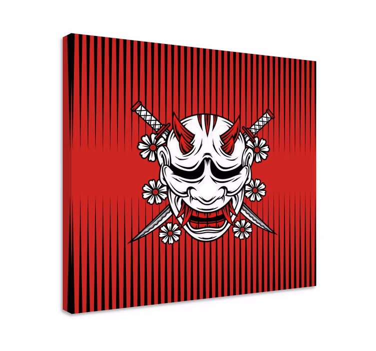 Demon mask art mandala platno za dekoracijo - TenStickers