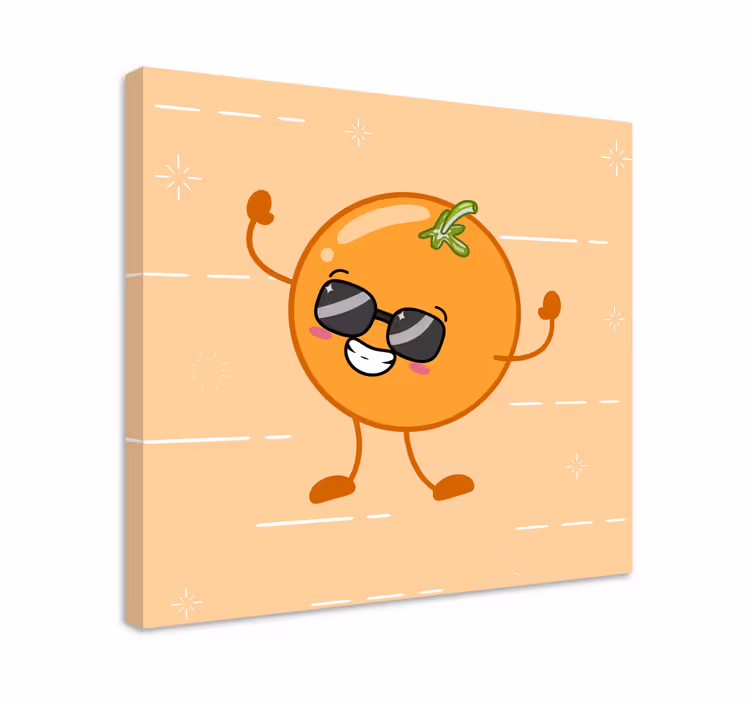 Joyful orange figure slikarska platna s sadjem - TenStickers