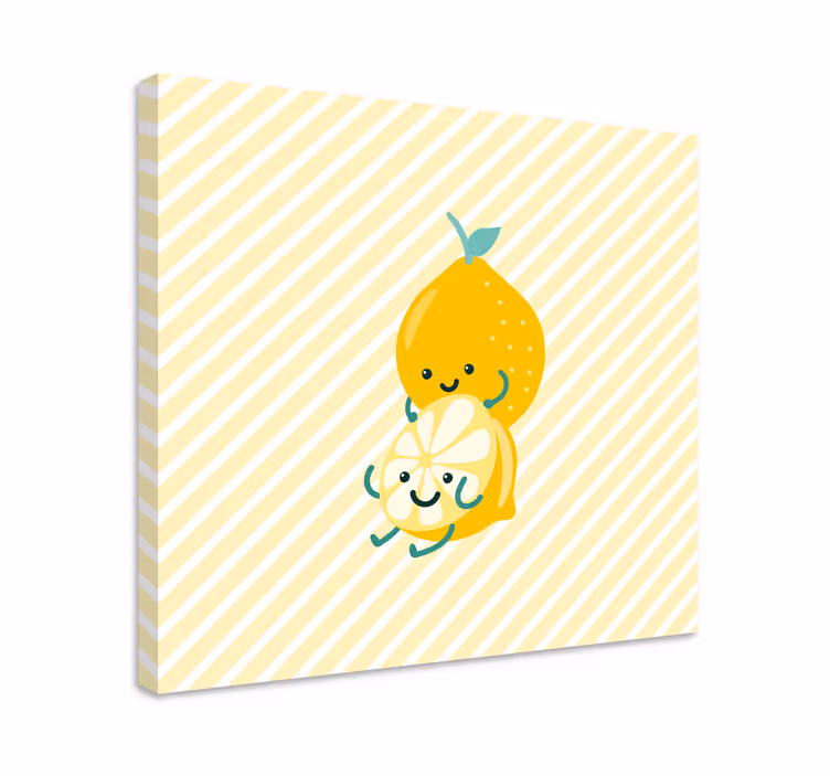 Moderno platno z limono zabavno risanko - TenStickers