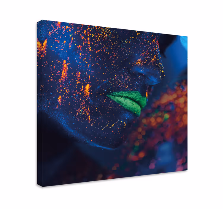 Glittering face art umetniška slika na platnu - TenStickers