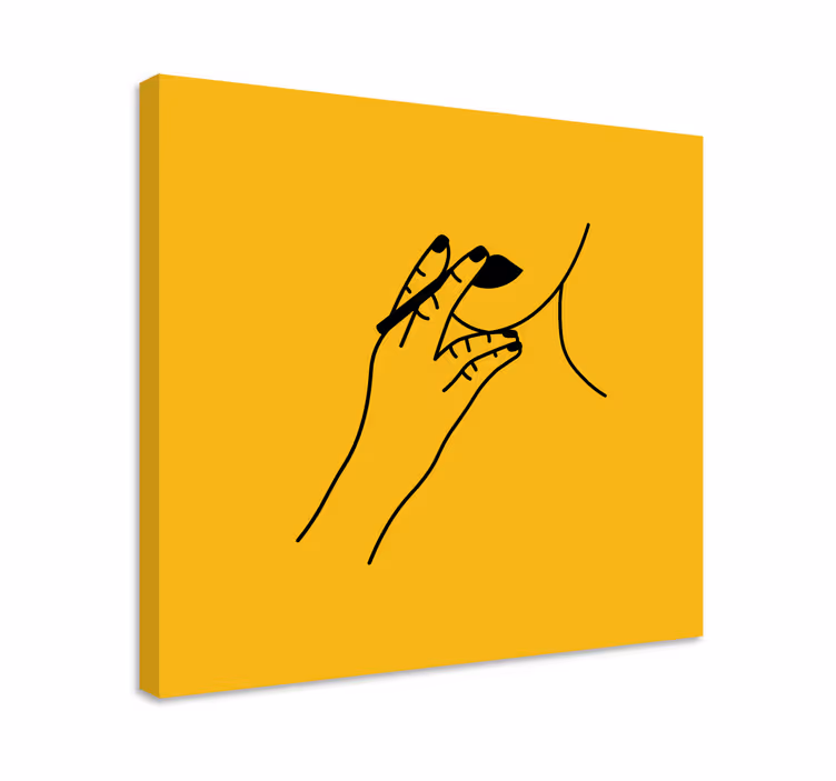 Stylish hand gesture krogovna slika na platnu - TenStickers