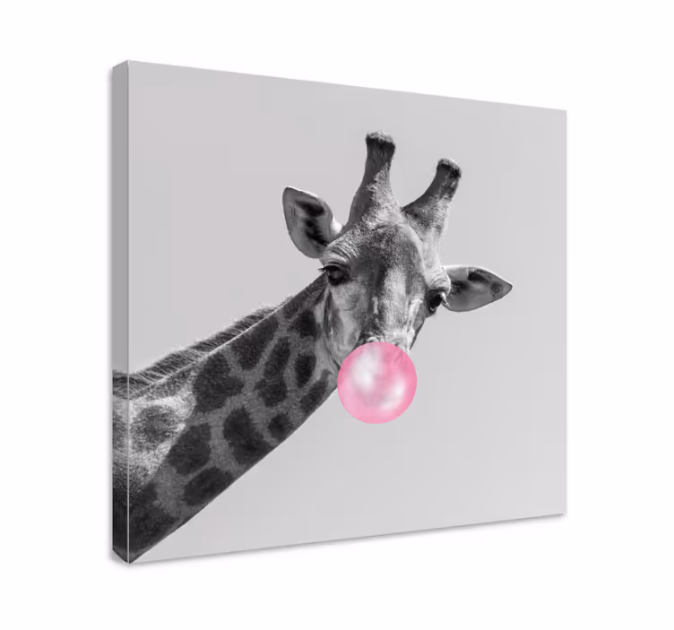 Nasmeh art design srčkano žirafa moderno platno - TenStickers