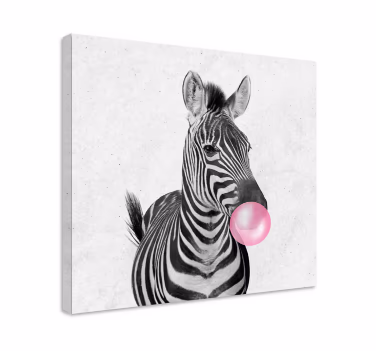 Zebra živalski žvečilni gumi sodobno platno - TenStickers