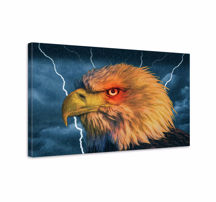 Modri električni orel 3d natisne platno - TenStickers