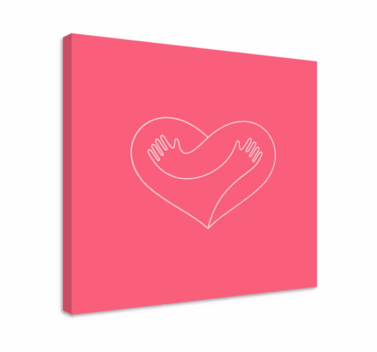 Objemi srce 3d odtisi platna - TenStickers