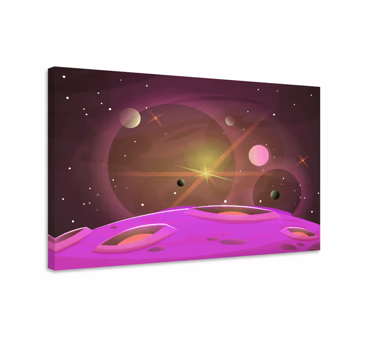 Futuristični pogledi na vesolje 3d odtisi na platnu - TenStickers