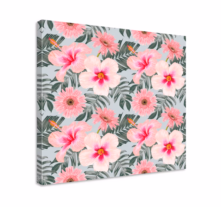 Tropical floral arrangement slikarsko platno z rastlinami - TenStickers