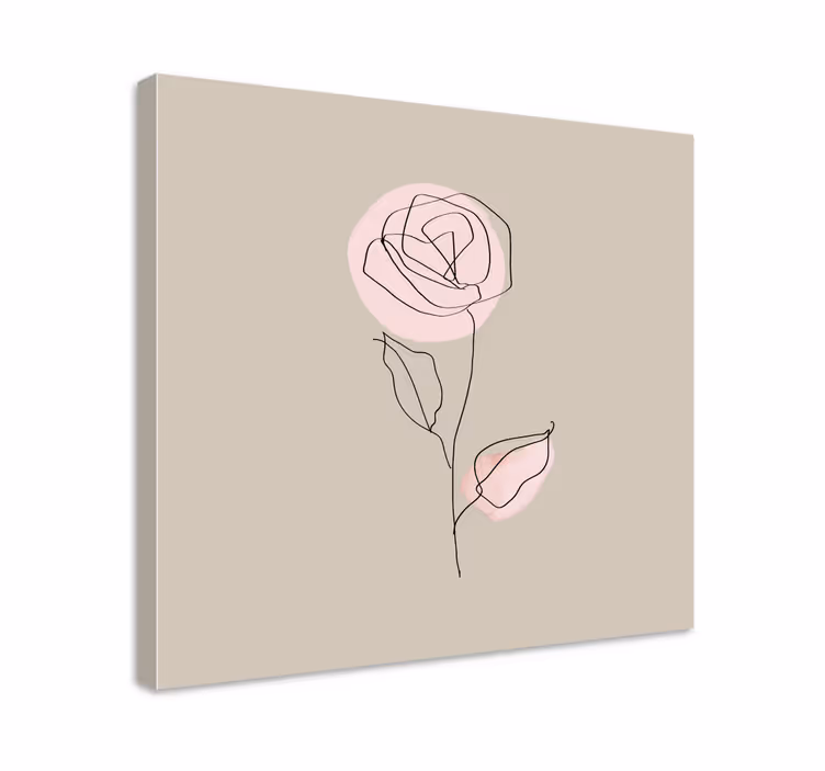 Elegant line rose slikarsko platno z rožami - TenStickers