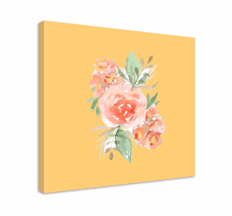 Floral bouquet design slikarsko platno z rožami - TenStickers
