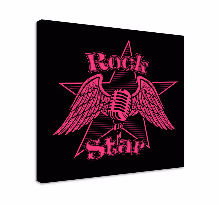 Rock star wings platno slikanje glasbe - TenStickers