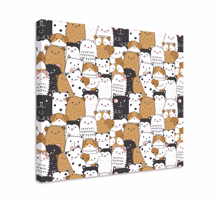Cute animal faces platna slike z motivi živali - TenStickers