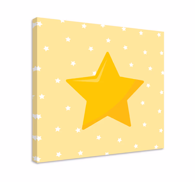 Rumena klasična zvezda otroško platno - TenStickers