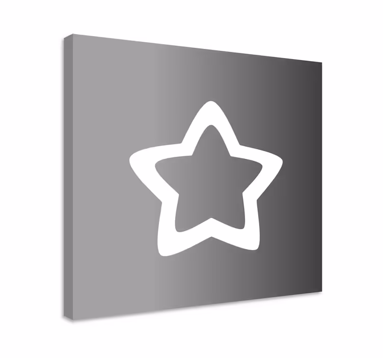Star outline platno slikanje dekoracija - TenStickers