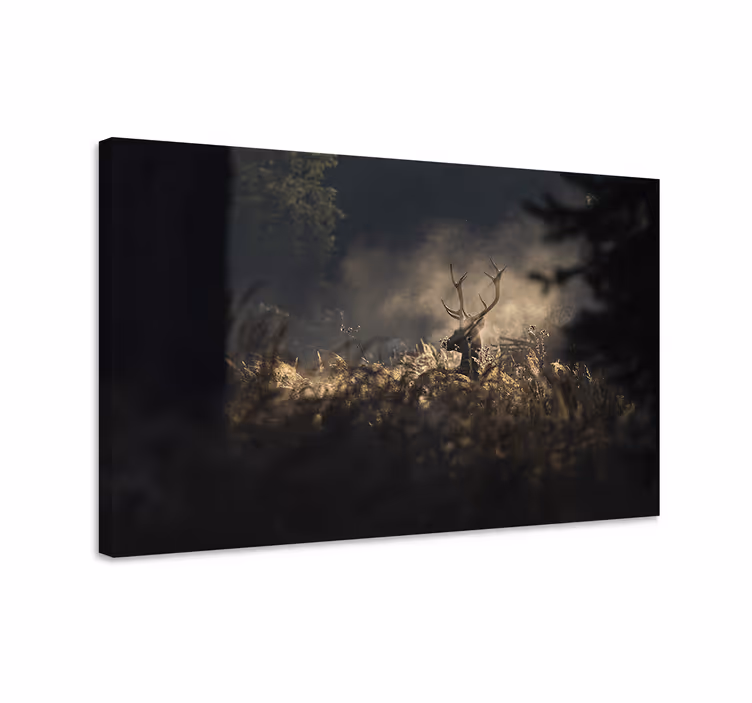 Regal stag outline platno slikanje jelena - TenStickers