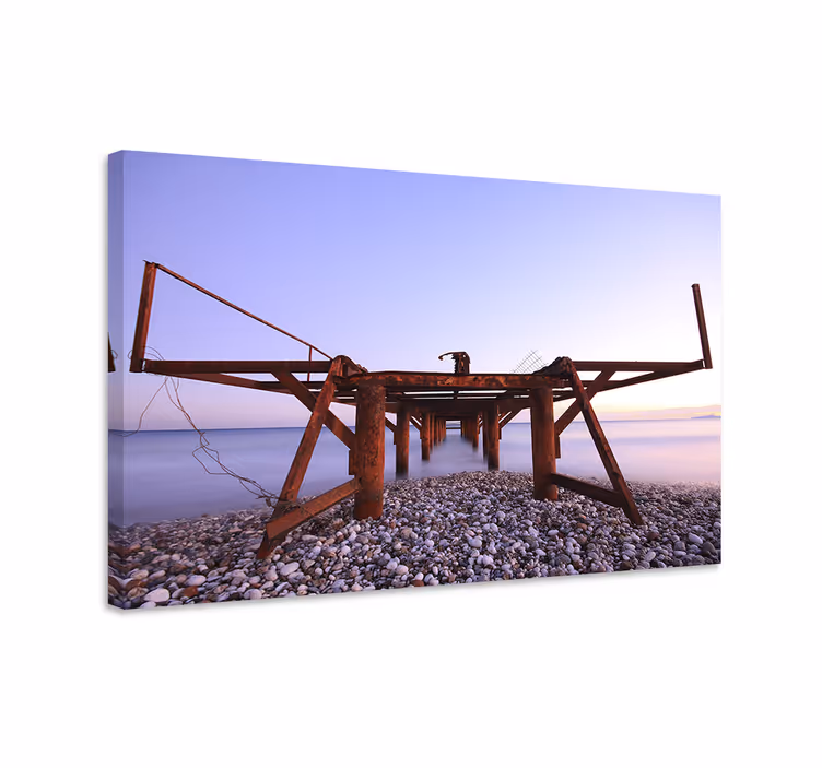 Rusted pier perspective platno slika zemljevidov - TenStickers