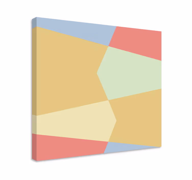 Oblikovani barvni bloki platno slike geometrijski vzorci - TenStickers