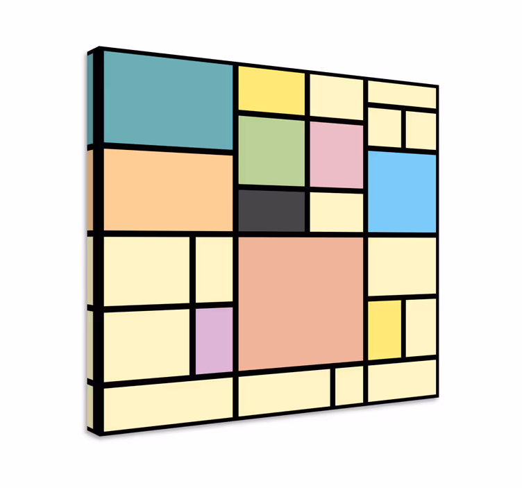 Vibrant geometric forms platno slike geometrijski vzorci - TenStickers