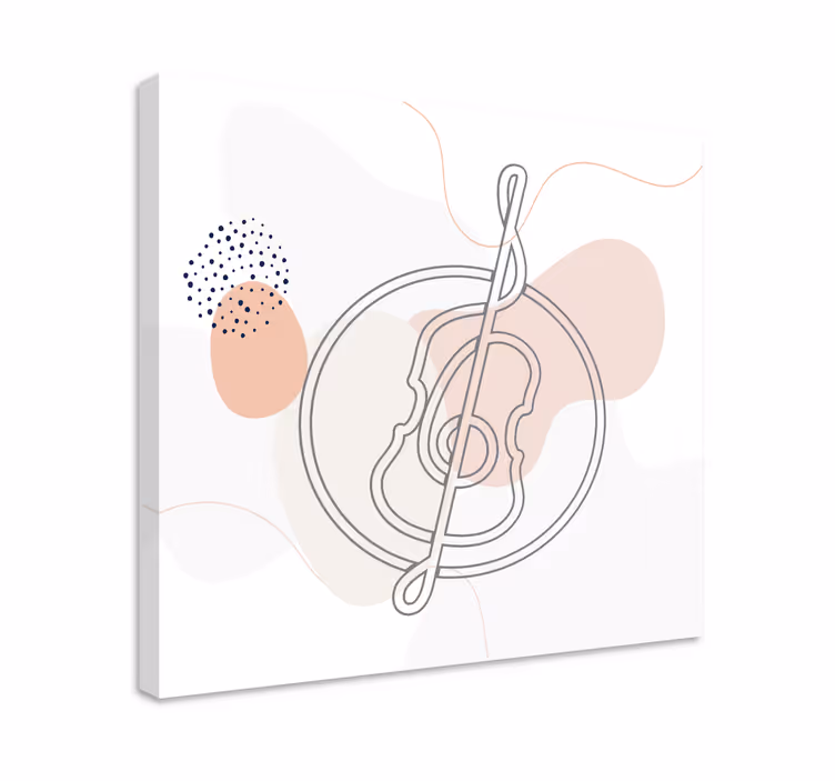 Musical instrument outline platno slikanje glasbe - TenStickers
