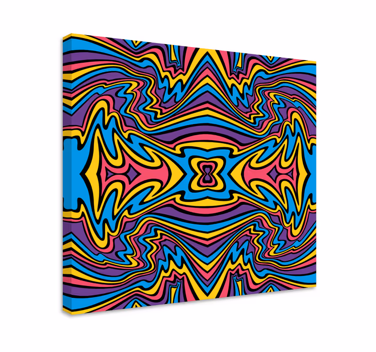 Vibrant abstract patterns na platnu z geometrijskimi vzorci - TenStickers